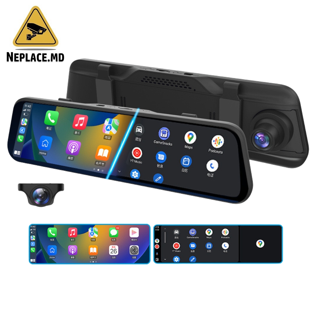 Camera Auto DVR Oglinga Fata/Spate, Mod parcare, Senzor de Miscare ,G-senzor ,full screen/touch screen, dashcam 4K - Cumpără online | NePlace Moldova
