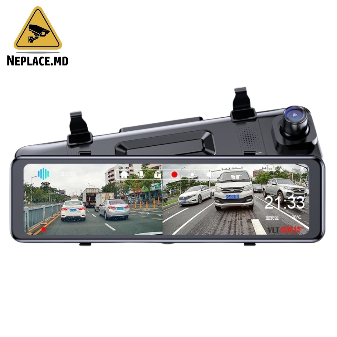 Camera Auto DVR Oglinga Fata/Spate, Mod parcare, Senzor de Miscare ,G-senzor ,full screen/touch screen, Car Play 4k - Cumpără online | NePlace Moldova