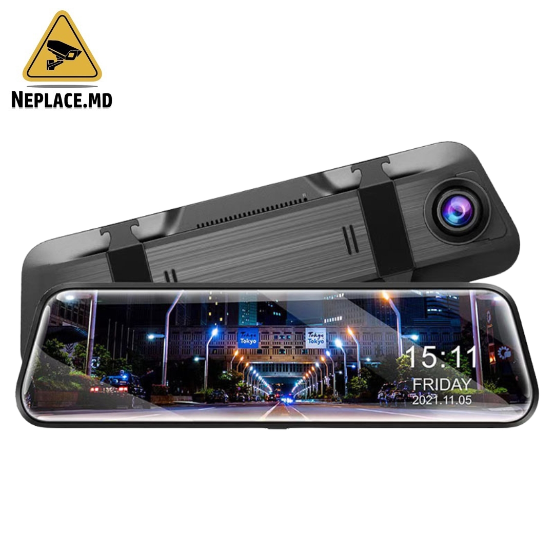 Camera Auto DVR Oglinga Fata/Spate, Mod parcare, Senzor de Miscare ,G-senzor, full screen, touch screen - Cumpără online | NePlace Moldova