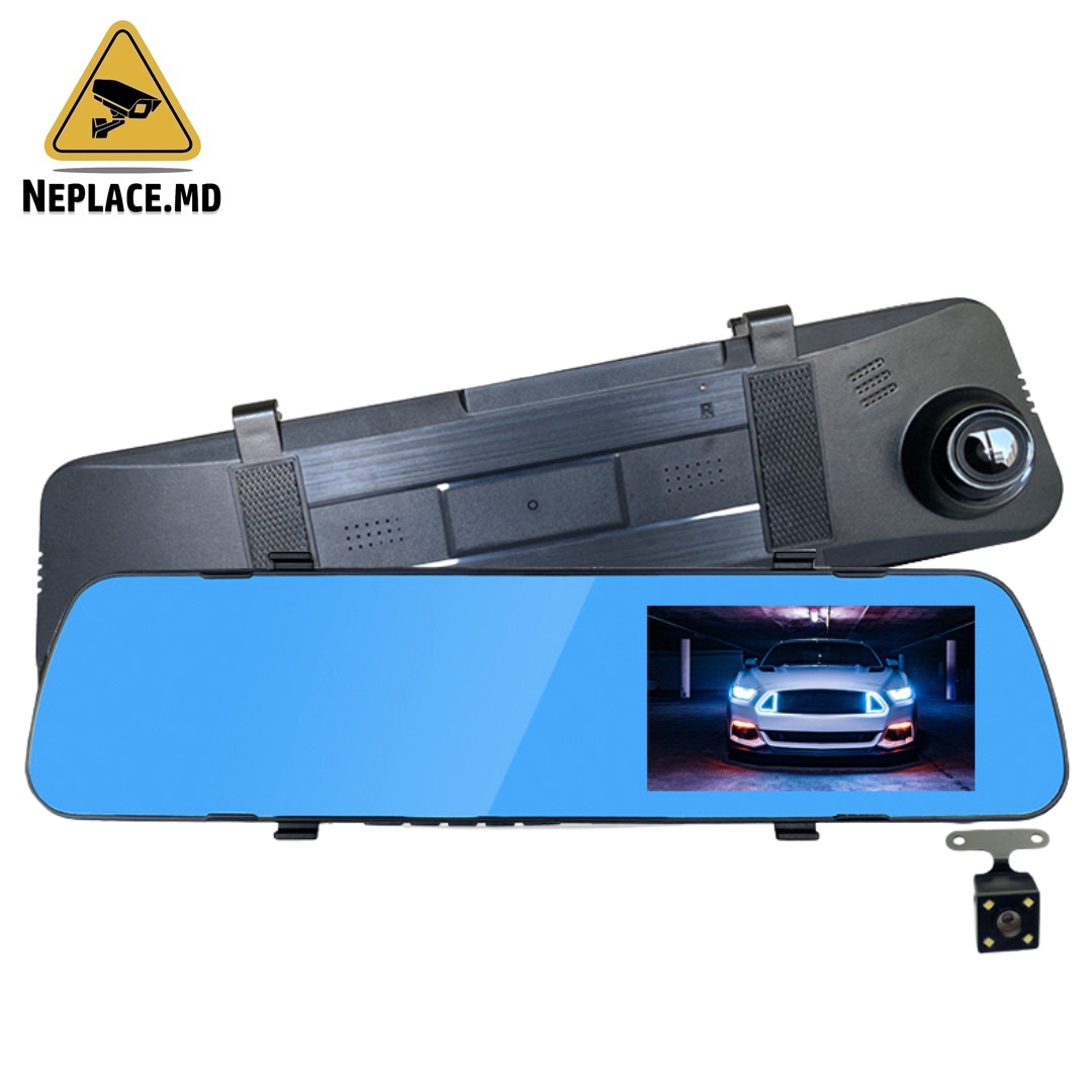 Camera Auto DVR Oglinga Fata/Spate, Mod parcare, Senzor de Miscare ,G-senzor,touch screen - Cumpără online | NePlace Moldova