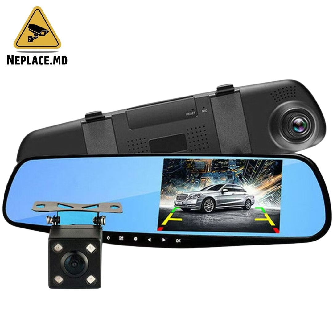 Camera Auto DVR Oglinga Fata/Spate, Mod parcare, Senzor de Miscare ,G-senzor - Cumpără online | NePlace Moldova