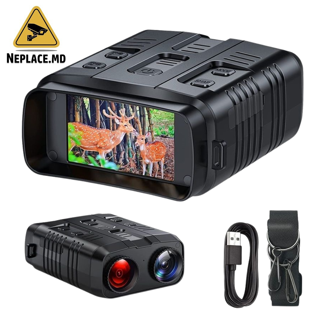 Binoclu 4K digital cu Night Vision, Zoom X8, Ecran LSD, Vedere in noapte 400 metri - Cumpără online | NePlace Moldova