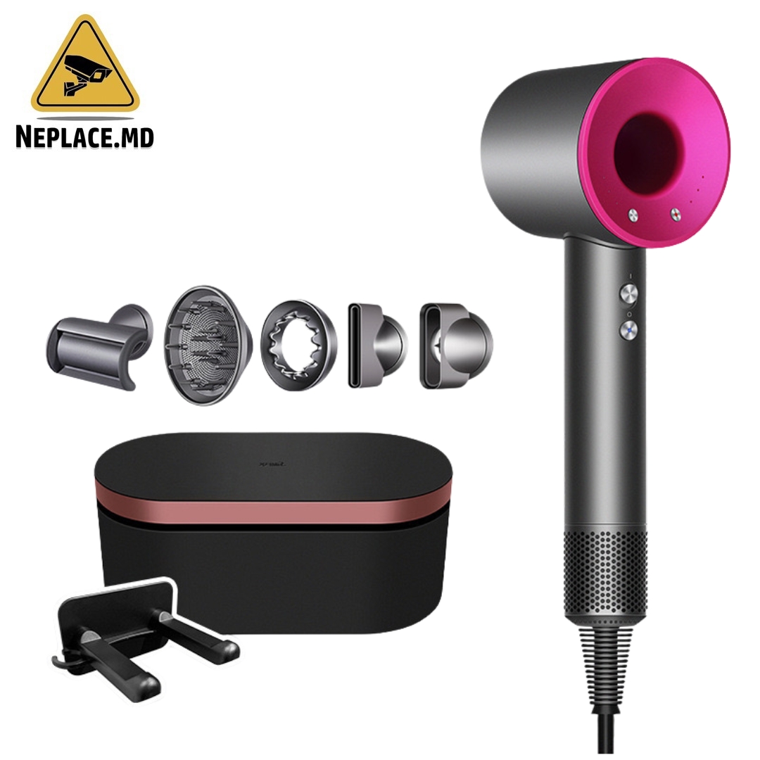 Фен-стайлер Dyson с 5 насадками и кожаным чехлом - Cumpără online | NePlace Moldova