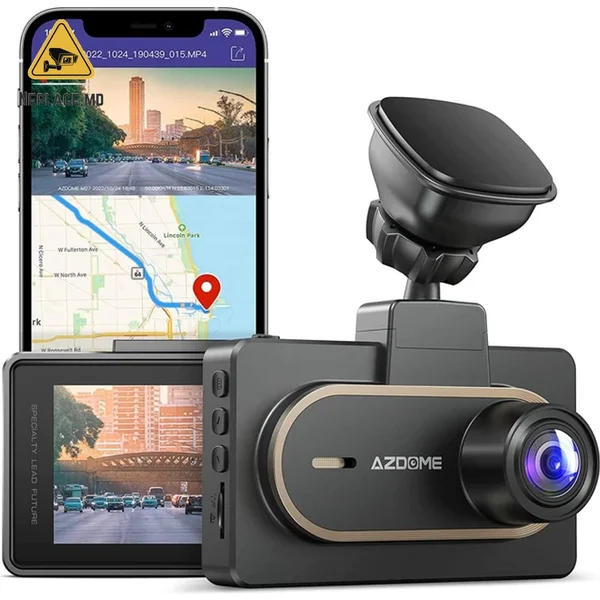 Автомобильная камера AZDOME 2K 3" с Wi-Fi, ночным видением, G-сенсором, мониторингом парковки 24 ч - Imagine 4 | NePlace