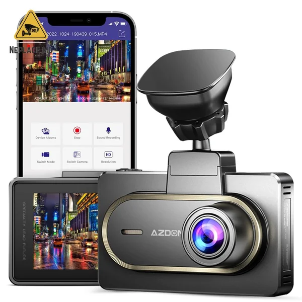 Автомобильная камера AZDOME 2K 3" с Wi-Fi, ночным видением, G-сенсором, мониторингом парковки 24 ч - Imagine 6 | NePlace