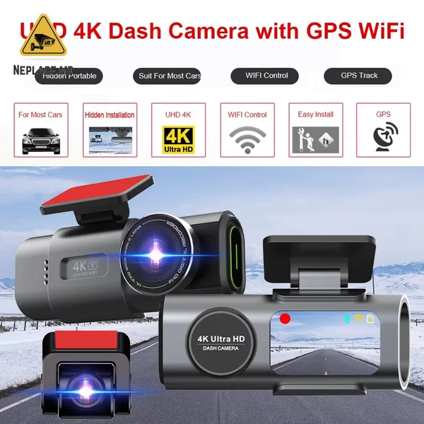 Camera auto 4k, ecran LCD + camera spate DVR WIFI, Viozionare nocturna , GPS Auto Viidure - Imagine 6 | NePlace