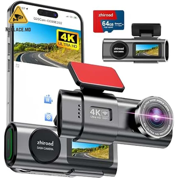 Camera auto 4k, ecran LCD + camera spate DVR WIFI, Viozionare nocturna , GPS Auto Viidure - Imagine 7 | NePlace