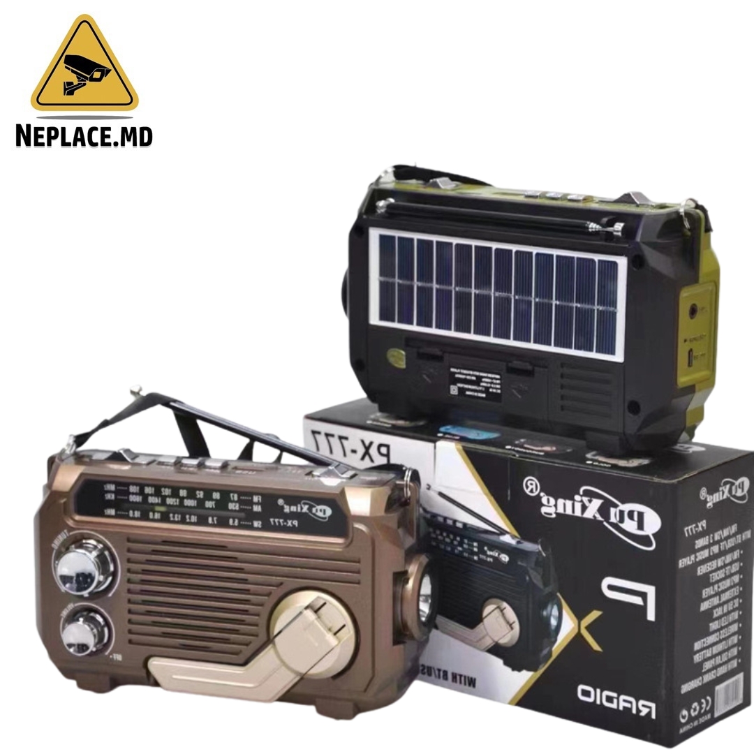 Radio portabil multifunctional, bluetooth, mp3, panou solar, lanterna - Cumpără online | NePlace Moldova
