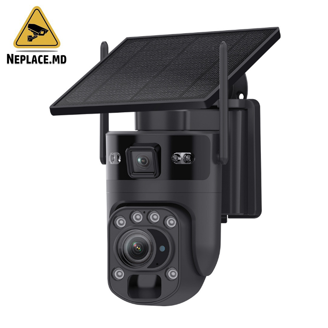 Camera Supraveghere 4G 10MP Ultra HD 20X ZOOM, 10W, Dual Camera, Incarcare Solara, Rotire Din Aplicatie, Rezistenta La Apa IP 66 - Cumpără online | NePlace Moldova