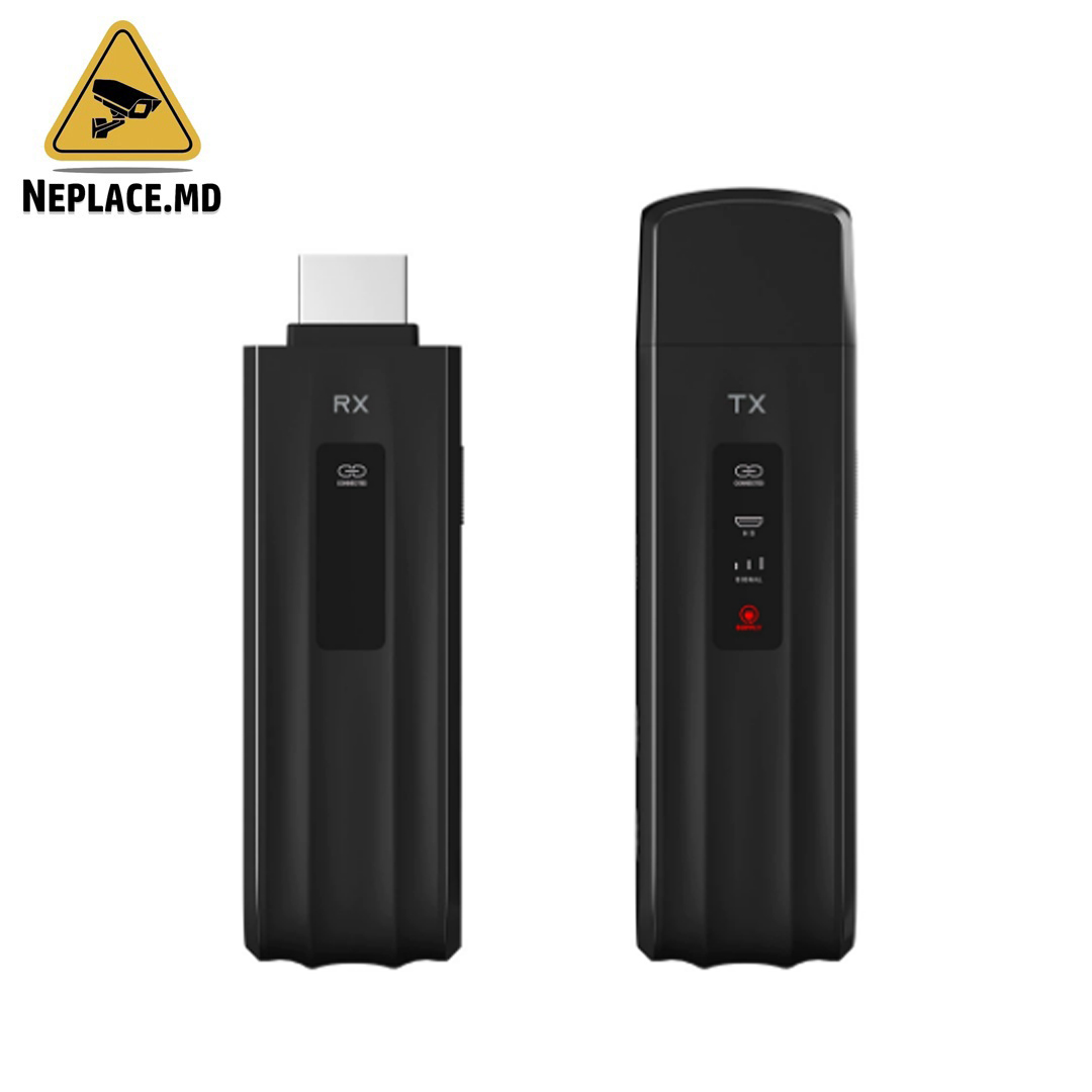Set Transmitator si Receptor HDMI Wireless 4k, 60Hz, Semnal Stabil, 50 Metri Range, Transmisie Fara Fir, Compatibil Diverse Dispozitive, Suport Android/iOS/Windows, TV, Proiector, Laptop, Calitate Premium, Design Modern - Cumpără online | NePlace Moldova