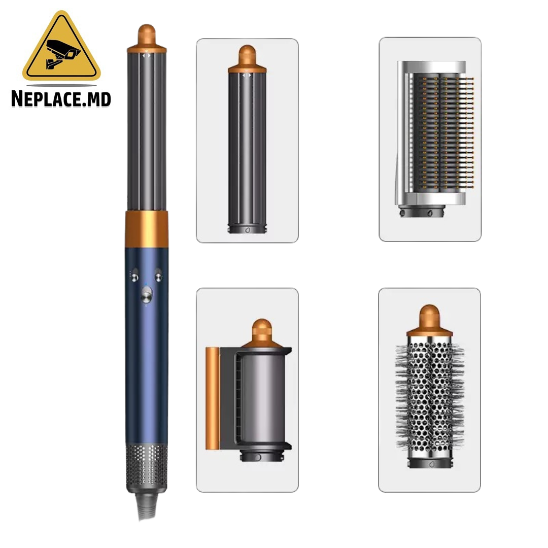 Фен-стайлер Dyson с 4 насадками, синий - Cumpără online | NePlace Moldova